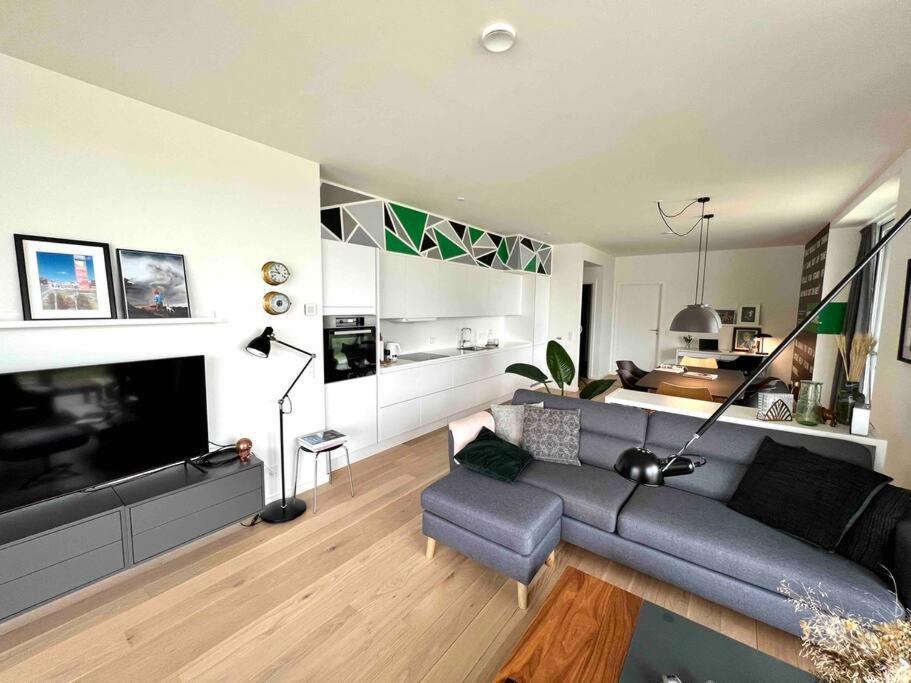 Bo Med Stil Og Udsigt Til Aarhus Lystbadehavn Daire Dış mekan fotoğraf